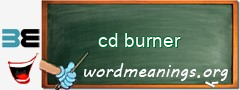 WordMeaning blackboard for cd burner